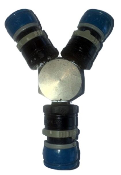 Y-Piece with 3 x Female Plastic Nitto- Style Air Fittings