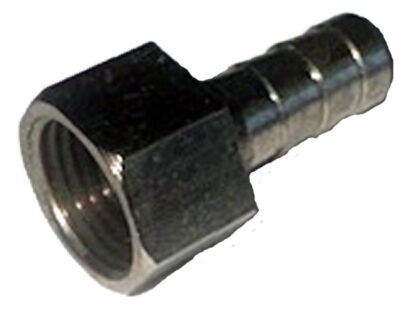 1/4" BSP (gas) Nickel-plated brass Female thread to 8mm barb