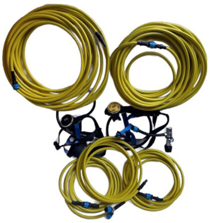 2 diver Scuba to Hookah conversion rig.