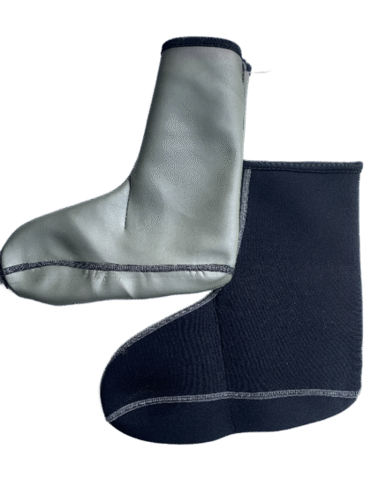 Titanium coated diving socks.